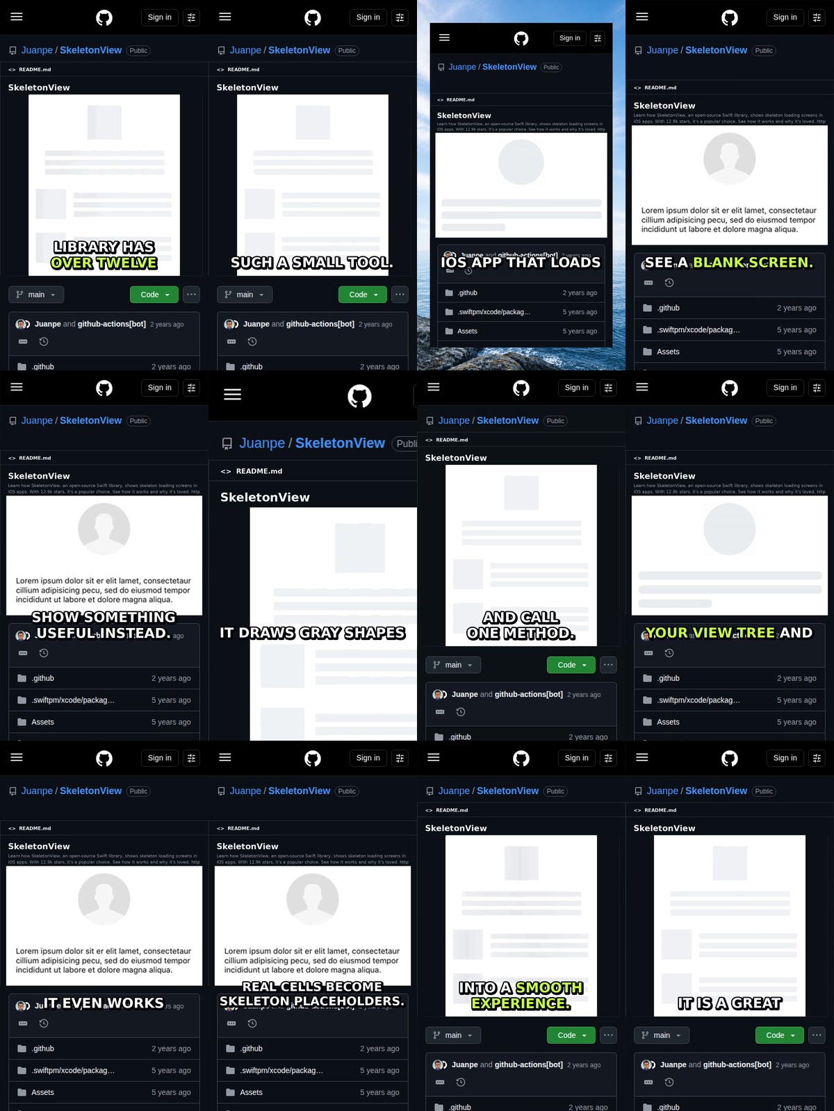 SkeletonView: 12.9k Stars for iOS Loading