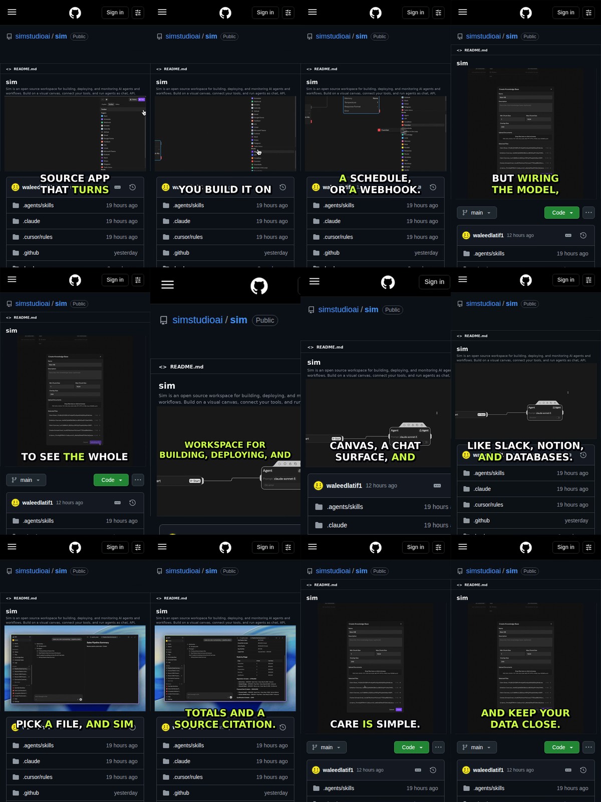 Sim: Build AI Agents on a Visual Canvas