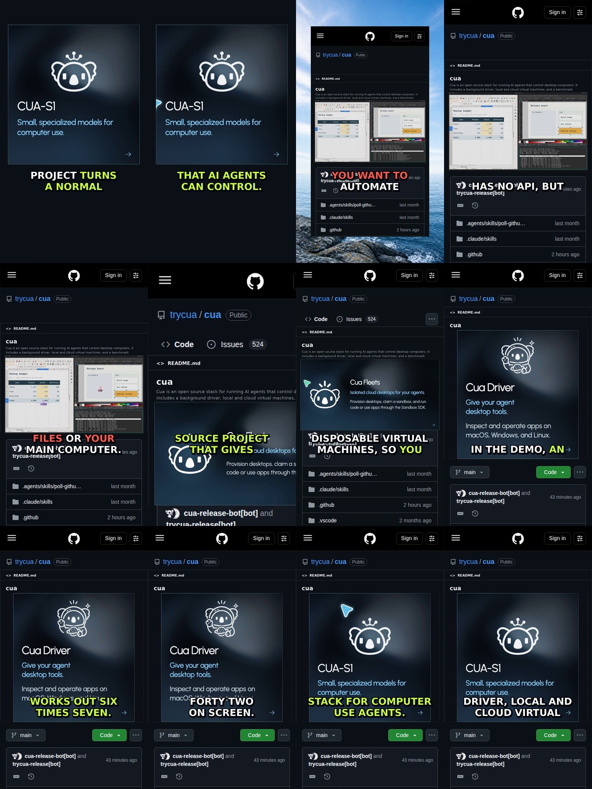Cua: Open Source AI Agents That Control Computers